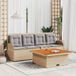 Maison Exclusive - Ensemble de meubles de jardin 3 pièces avec canapé et coussins, beige, en polyrotin