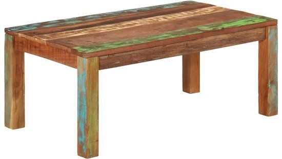 vidaXL Salontafel 110x55x40 cm Massief gerecycled hout