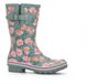 Rouchette Daisies Dames Laarzen Groen Rubber Katoen Maat 40
