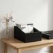 vidaXL Boîte pour disques vinyles Chêne noir 23 x 33 x 16 cm Bois transformé