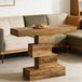 MODENUIT Table d'appoint - Aspect bois brun clair - 108x30x80 cm
