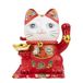 lachineuse Japanse geluks- en welvaarskat, rood Maneki Neko | Japanse kattenspaarpot - Japanse geluksbrengerfiguur - porselein - decoratie-idee Japan Azië - geluk, rijkdom, welvaart