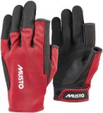 Musto Essential zeilhandschoenen gesloten vinger rood, maat XS
