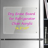 Kamehame Dry Erase Board voor koelkast, magnetisch droog wisbord voor koelkast, helder acryl notitiebord, 14,2 \"x 11\"