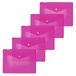 HERMA 20058 documententassen A5 transparant roze, 5 stuks