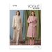 Vogue Patterns V1926B5 Misses' jas in twee lengtes met kraag variaties B5 (8-10-12-14-16)