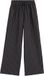 WE Fashion Meisjes straight fit broek met krijtstreep - Dark grey - Maat 110