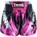Twins Special TTBL Candy Pink - short de Muay Thai - M - Rose / Noir / Argent / Gris