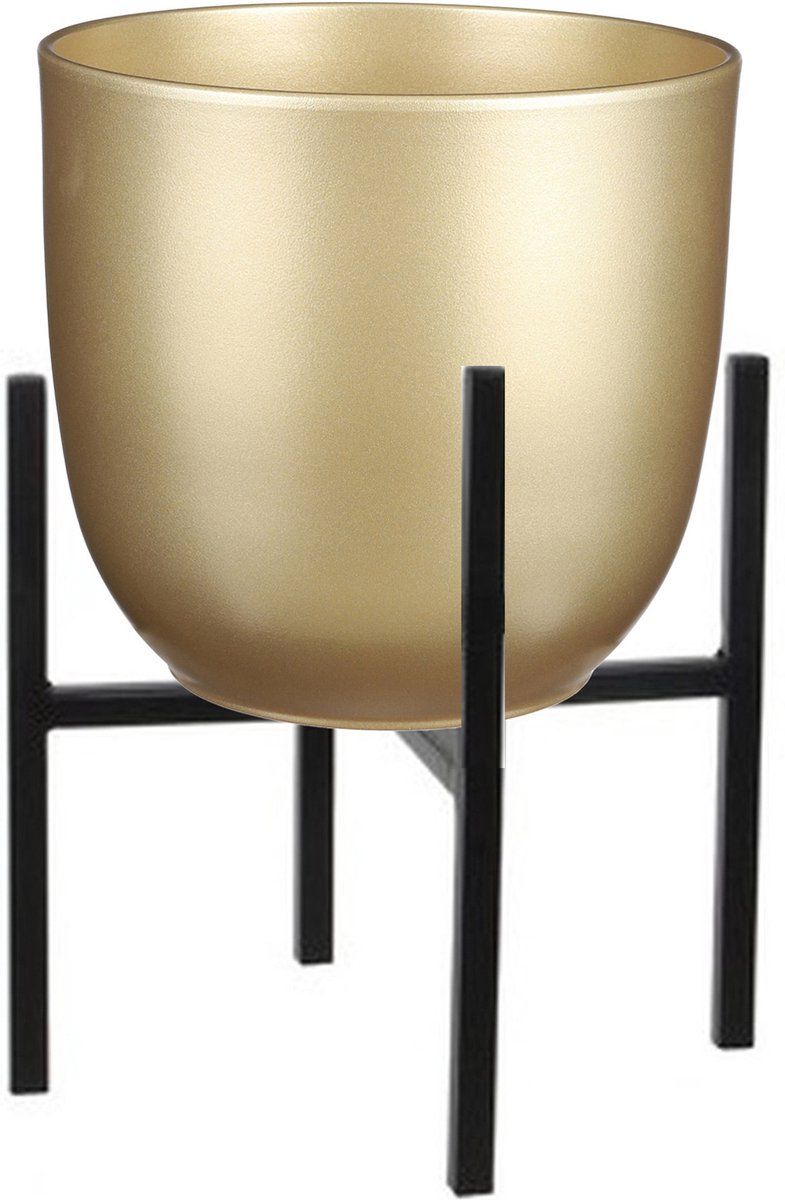 Mica Decorations Bloempot - D25 x H23 cm goud - keramiek