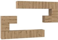 vidaXL Tv-meubelset - Artisan Eiken - Bewerkt hout