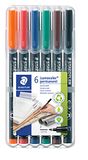 STAEDTLER Lumocolor 318 Permanente stiften – 6 kleuren, 0,6 mm