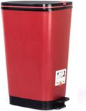 Markenlos Wan GmbH Afvalemmer 45L met rubberen afdichting en pedaalmechanisme - 44 x 29 x 60,5 cm