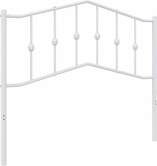 vidaXL Hoofdbord Metaal Wit 107 cm