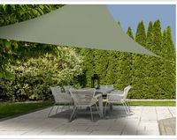 Merkloos Schaduwdoek/zonnescherm driehoek groen 3,6 meter inclusief ophangaccessoires