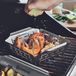 Sans marque Panier à légumes en acier inoxydable pour grill à gaz - Gris