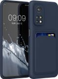 kwmobile telefoonhoesje geschikt voor Xiaomi Mi 10T / Mi 10T Pro - Hoesje met pasjeshouder - TPU case in donkerblauw