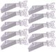 Unyqoos® Set van 10 vlindervormige tafelkleedgewichten, zilver