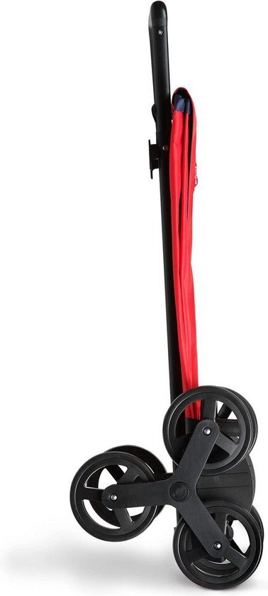 Gimi Tris Urban boodschappentrolley met 6 wielen, waterdichte tas van 100% polyester, 52 l, 44,1 x 50,7 x 95,6 cm, rood