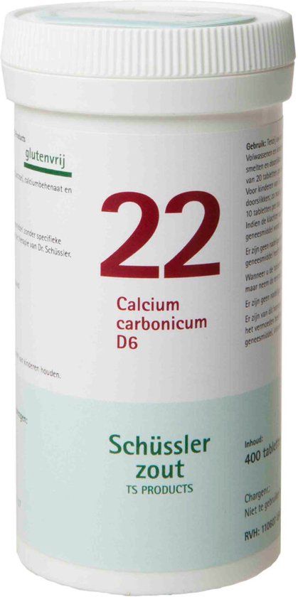 Pfluger Schussler Zout nr 22 Calcium Carbonicum D6 - 400 tabletten