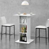 en.casa Bartafel Visby met 3 planken 70x70x110 cm wit