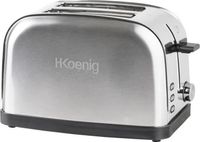 H.Koenig Toaster, TOS7, 2 sleuven, 850 W, roestvrij staal, 7 bruiningsgraden, ontdooifunctie, opwarmfunctie
