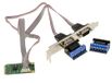KALEA-INFORMATIQUE Mini PCIe-kaart met 2 seriële RS422 RS485 DB9-poorten met EXAR XR17V352-chipset, geleverd met adapters voor draadmontage.