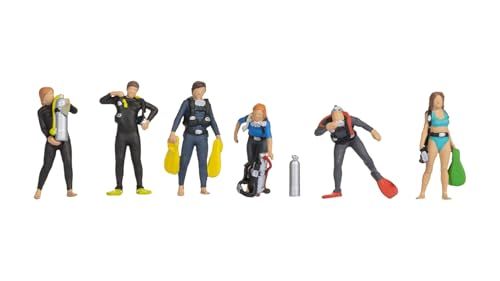 NOCH H0 figuren duikers, gedetailleerde modelfiguren, 1:87 H0 voor onderwaterwerelden en terreinontwerp