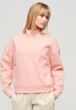 Superdry Sport Tech Relaxed sweatshirt met halve rits voor dames in peach pearl pink, maat XL