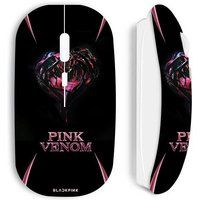 Blackpink Witte draadloze muis Pink Venom