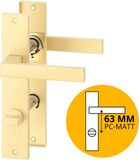 ERGO line Deurbeslag set Binnendeur - Cube - Deurkruk Goud - voor toilet/badkamer TL63-8