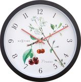NeXtime Prunus Buitenklok 30.5 cm Metaal Wit Weerbestendig