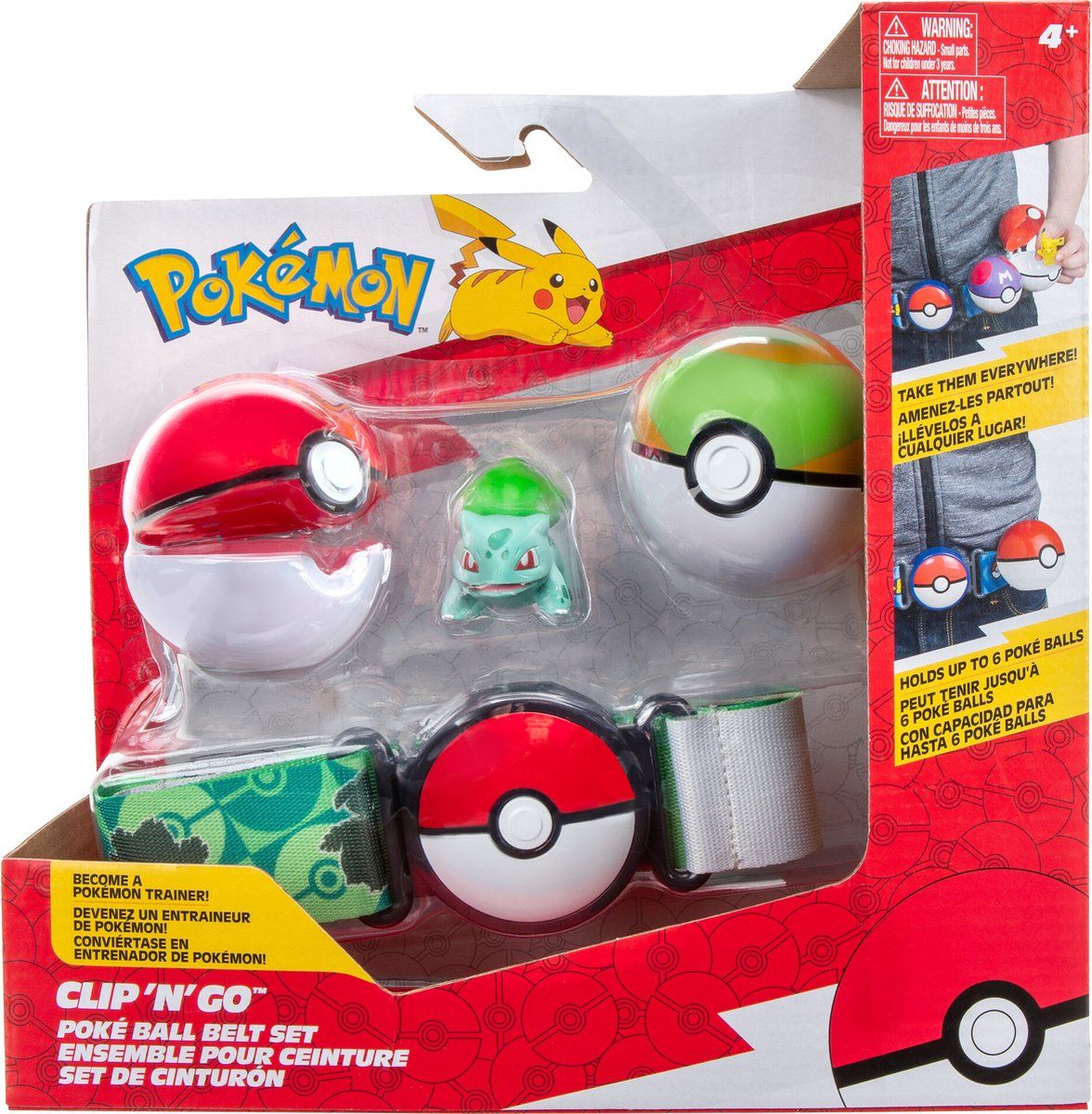 Pokémon Pokemon Clip 'N' Go Poke Ball Belt (Bulbasaur + Poke Ball & Nest Ball)