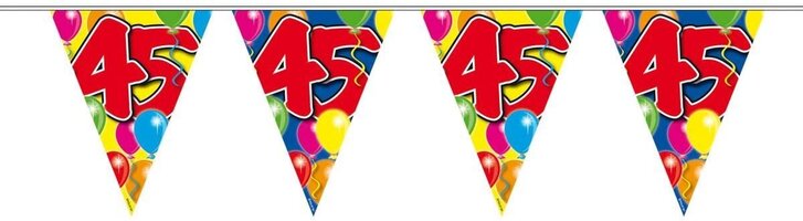 Folat 45 Jaar Slinger Balloons - 10 meter