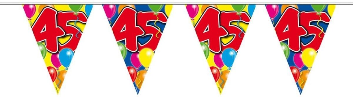 Folat 45 Jaar Slinger Balloons - 10 meter