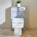 Hudson Reed Meuble WC avec cuvette Exton - Gris béton - 50 cm - Bouton de chasse d'eau chromé - Cluo
