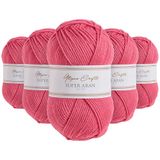 Utopia Crafts Super Aran brei- en haakgaren 5X 100g (Light Blossom)