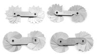 BeiJingLiangPinJiaZuoKeJiWenHuaFaZhanYouXianGongSi Jeu de jauges de rayon - 4 instruments de mesure en inox pour surfaces convexes et concaves