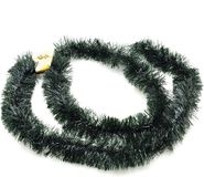 Humbert Und Brandt Gmbh Guirlande de Noël - 2x - guirlande de sapin - fine - vert foncé - 2 m x 7 cm - plastique