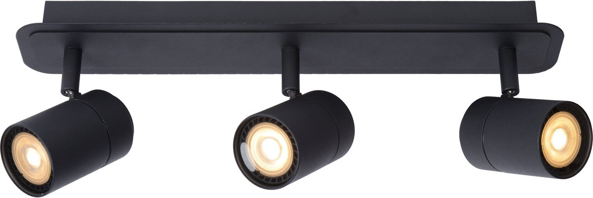 Lucide LENNERT Wandspot - GU10 - 3x 5W - Zwart