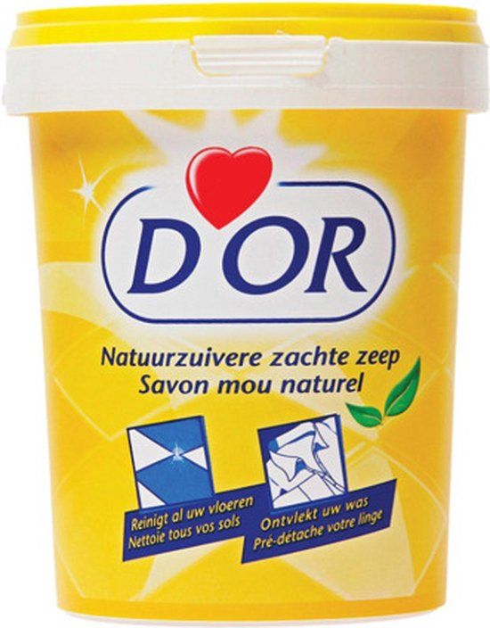 D'Or Natuurzuivere Zachte Zeep 1KG - Parfumvrij - Antibacterieel - 1000ml