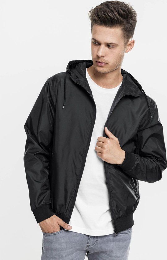 Urban Classics Heren Windbreaker - Zwart - S