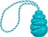 Trixie Jumper Kegel Aan Touw Super Strong TPR Petrol hondenspeelgoed 36,5x8X8 cm