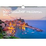 Reismagie Mediterran, DIN A4, kalender voor 2024, vakantie, reizen, Middellandse Zee, stad en land Seelenzauber