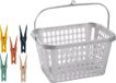 Forte Plastics Fornord Import Distribution Wasknijper mandje/bakje - zilver - inclusief 100x wasknijpers - kunststof