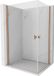 Mexen Mist-B Duo porte de douche pivotante 100 x 95 cm, transparent, cuivre brossé