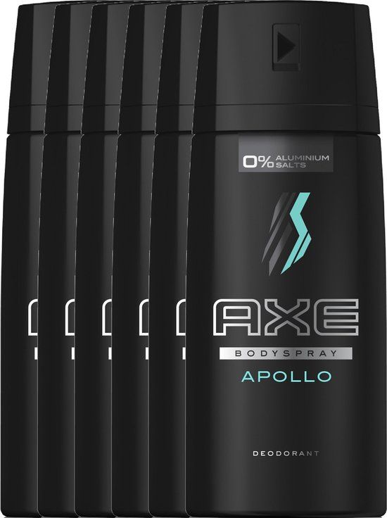 AXE Apollo Deodorant - 6 x 150 ml - Men's Deodorant Spray