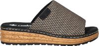 Rieker dames slipper - Zwart multi - Maat 36