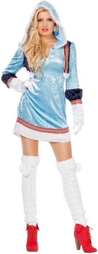 Feestbeest.nl Eskimo dame blauw maat 46