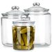 Vilde | Bocaux en verre 3 pièces - 2 / 4 / 6 L - Récipients en verre avec joint - Lavable au lave-vaisselle