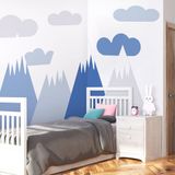 Ambiance Sticker Muursticker Kinderkamer Scandinavisch Berglandschap 50x75cm